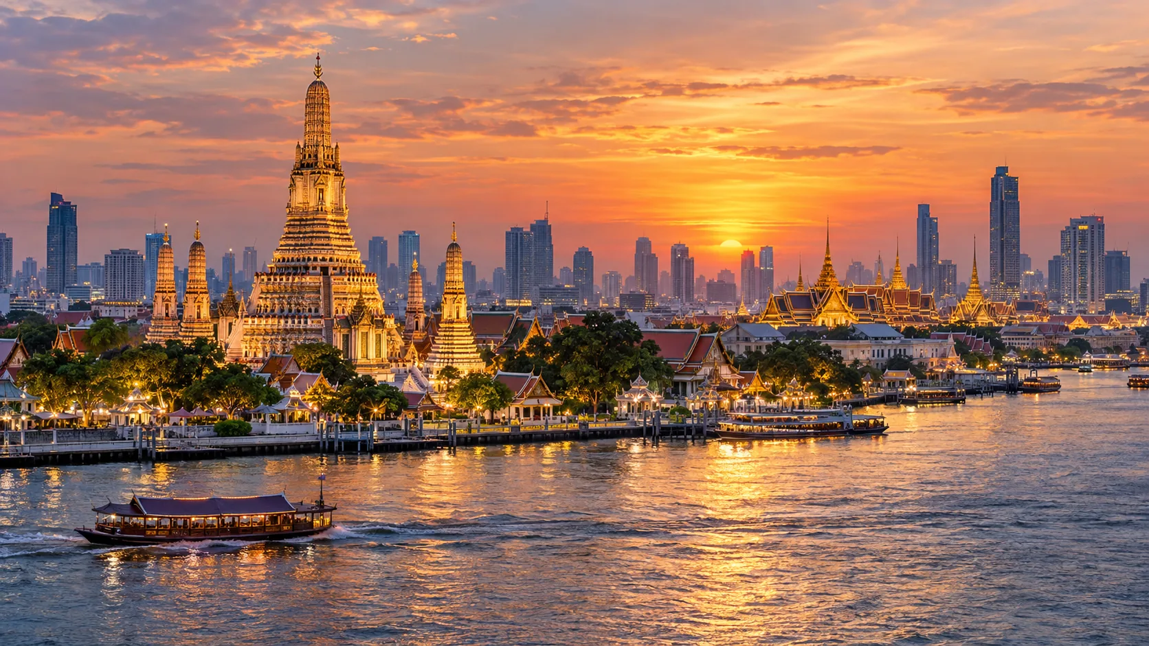 AI-generated destination illustration inspired by Bangkok