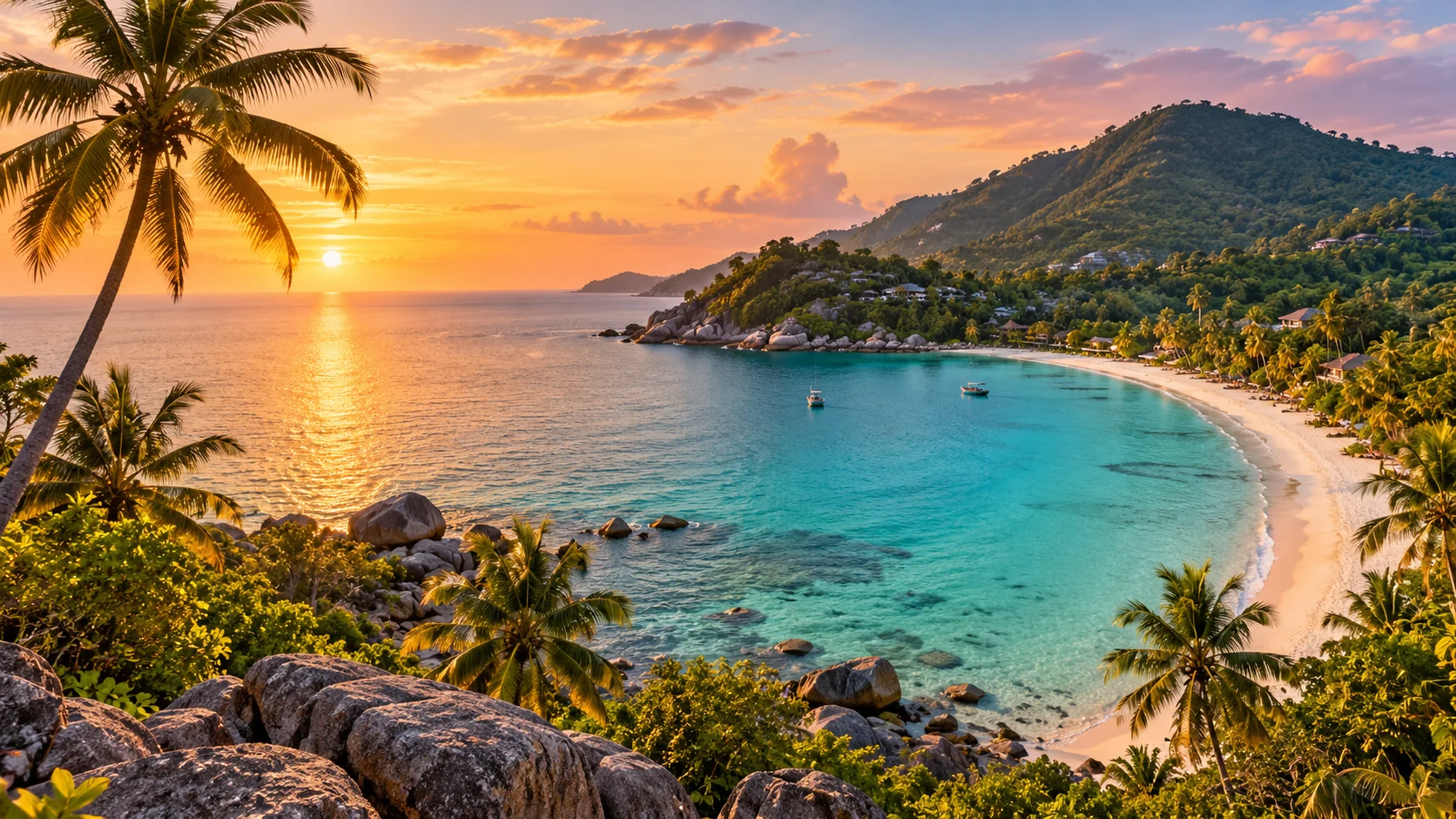 AI-generated destination illustration inspired by Ko Pha-ngan