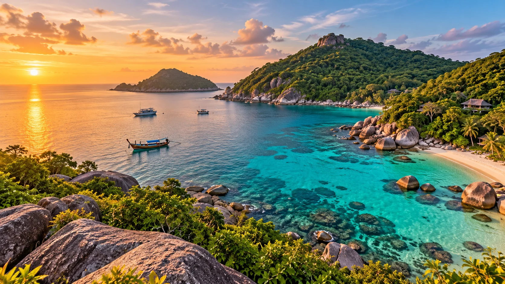 AI-generated destination illustration inspired by Ko Tao