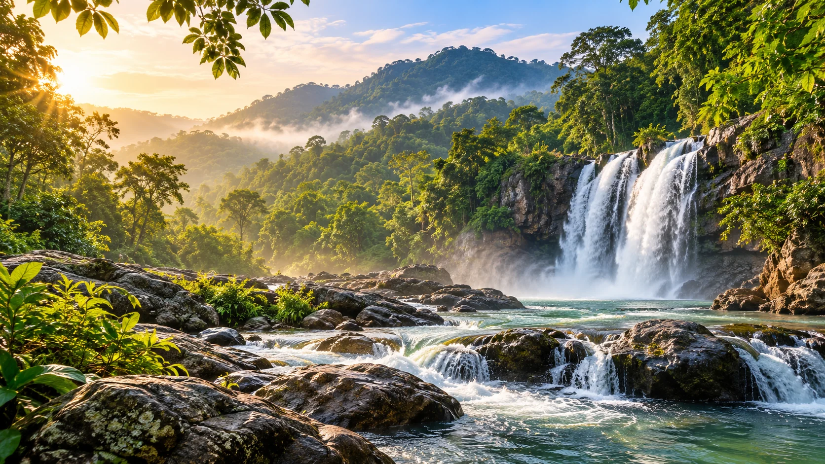 AI-generated destination illustration inspired by Nakhon Nayok