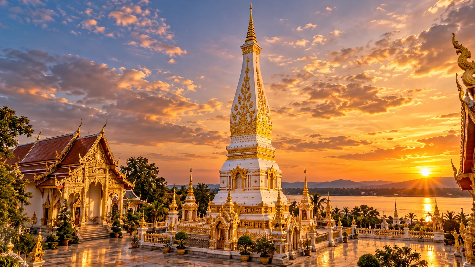 AI-generated destination illustration inspired by Nakhon Phanom