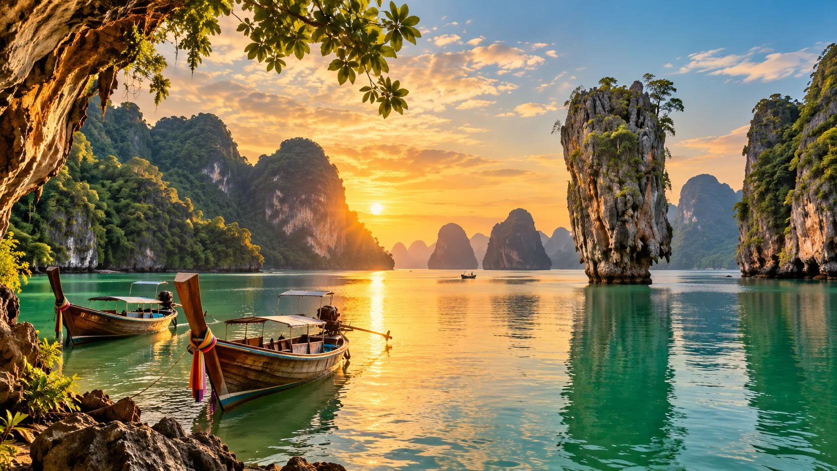 AI-generated destination illustration inspired by Phang Nga